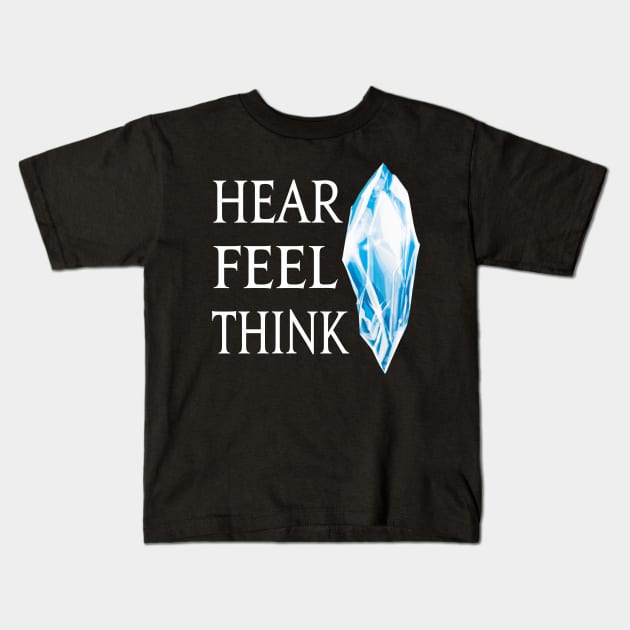 Hear Feel Think - The Mother Crystal of the World Kids T-Shirt by Asiadesign